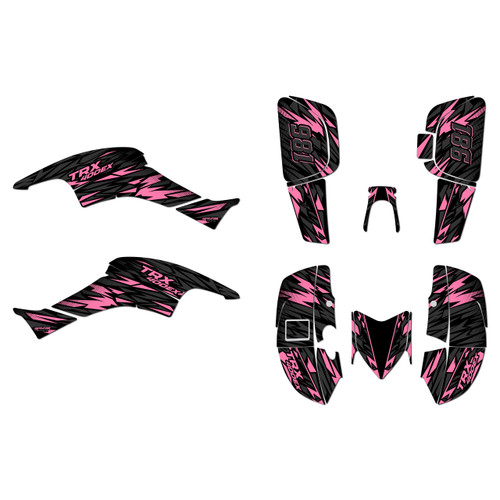 honda trx400ex graphics kit 2005-2007 twitch series pink