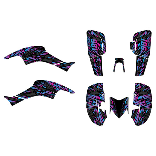 honda trx400ex graphics kit 2005-2007 twitch series magenta