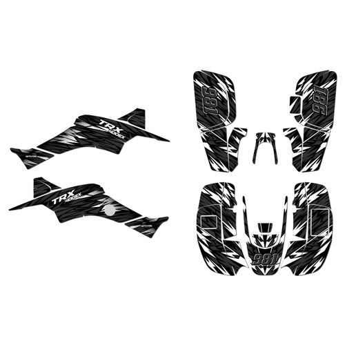 honda trx400ex graphics kit 1999-2004 twitch series white