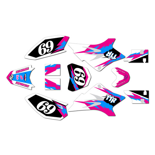 yamaha ttr50 graphics kit all years vintage series magenta