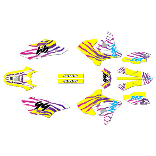 ぽ*ん様 M r.G style④デザインポスター Suzuki DR-Z400 POLISPORT RESTYLE Graphics Kits | All Years | KalairGFX
