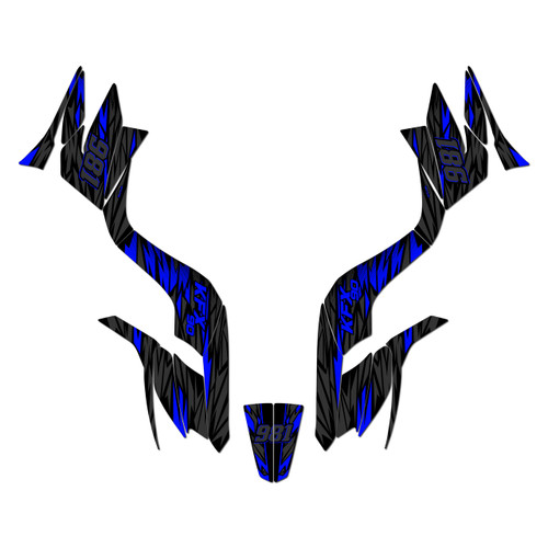 kawasaki kfx90 graphics kit all years twitch series blue