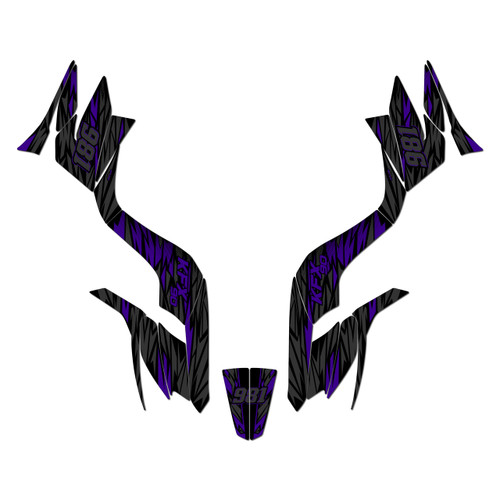 kawasaki kfx90 graphics kit all years twitch series purple