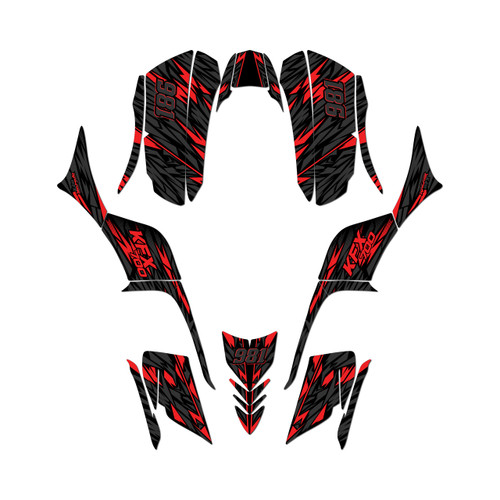 kawasaki kfx700 graphics kit all years twitch series red