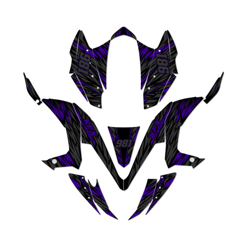 kawasaki kfx450r graphics kit 2008-2014 twitch series purple