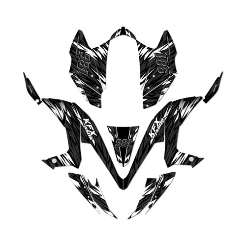 kawasaki kfx450r graphics kit 2008-2014 twitch series white