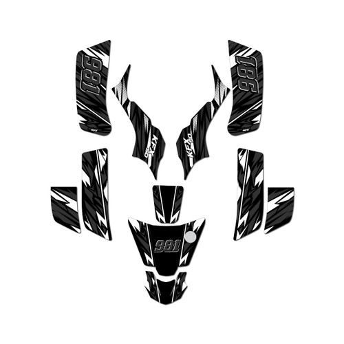 kawasaki kfx50 graphics kit 2003-2006 twitch series white