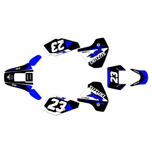 suzuki dr350 graphics kit 1990-2000 evader series blue