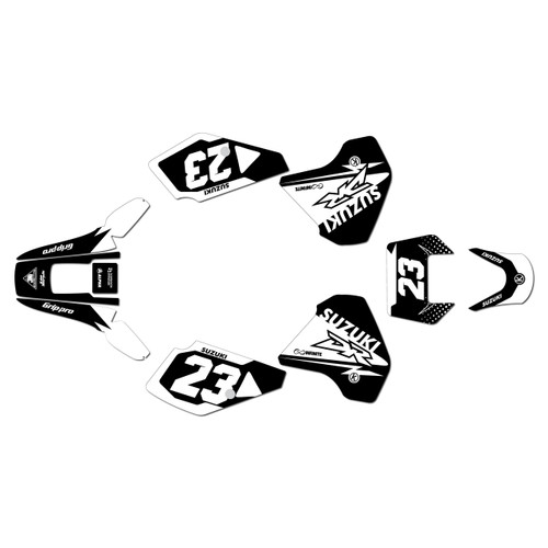 suzuki dr350 graphics kit 1990-2000 evader series white