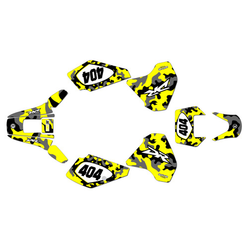 suzuki dr350 graphics kit 1990-2000 invasion series yellow