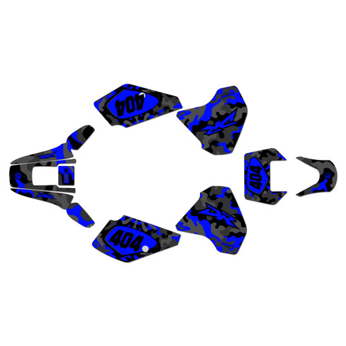 suzuki dr350 graphics kit 1990-2000 invasion series blue-shift