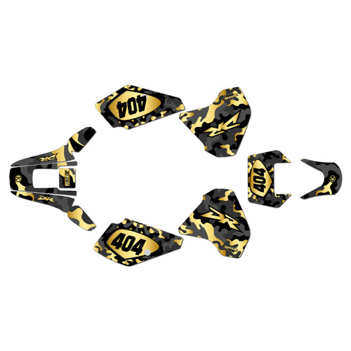 suzuki dr350 graphics kit 1990-2000 invasion series gold