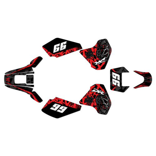 suzuki dr350 graphics kit 1990-2000 revolt series red