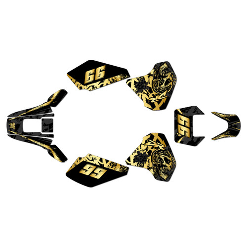 suzuki dr350 graphics kit 1990-2000 revolt series gold