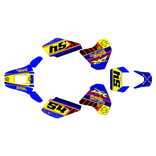 suzuki dr350 graphics kit 1990-2000 split series yellow