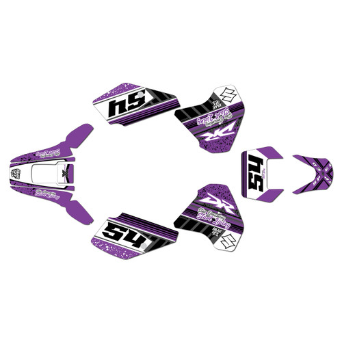 suzuki dr350 graphics kit 1990-2000 split series purple
