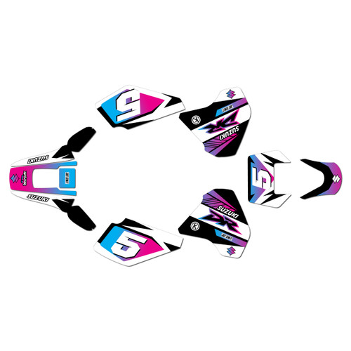 suzuki dr350 graphics kit 1990-2000 turbo series magenta