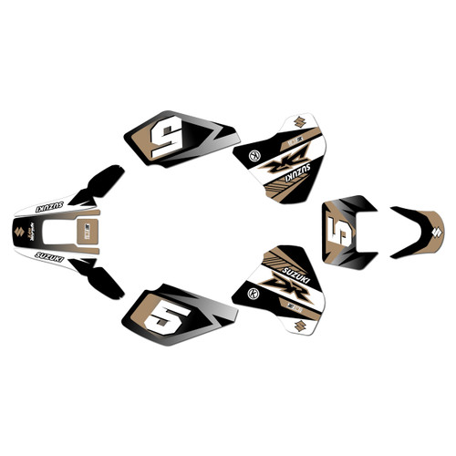 suzuki dr350 graphics kit 1990-2000 turbo series tan