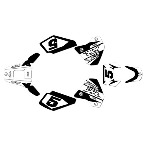 suzuki dr350 graphics kit 1990-2000 turbo series white