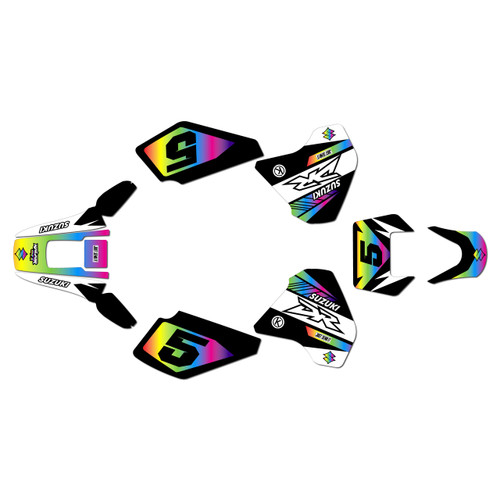 suzuki dr350 graphics kit 1990-2000 turbo series rainbow