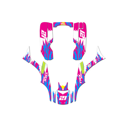 honda trx300ex graphics kit 1993-2006 throwback series magenta