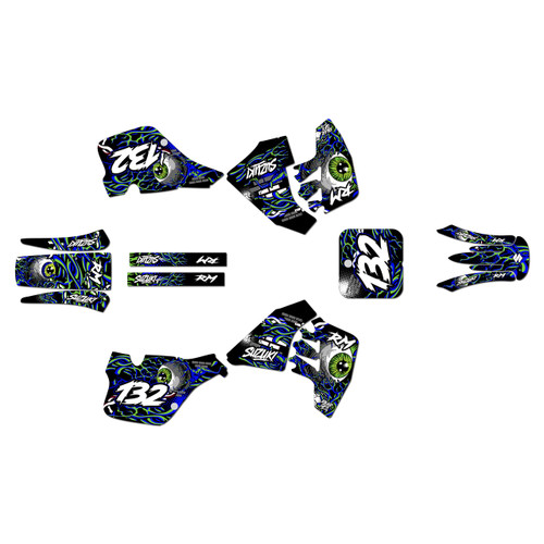 suzuki rm125 graphics kit 1989-1992 core series blue