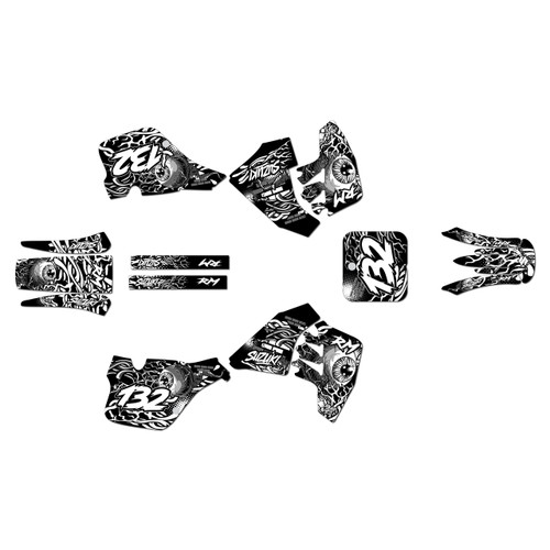 suzuki rm125 graphics kit 1989-1992 core series white