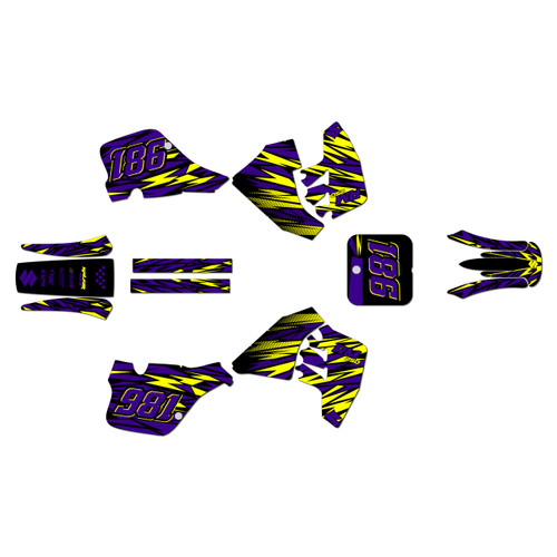 suzuki rm125 graphics kit 1989-1992 twitch series purple