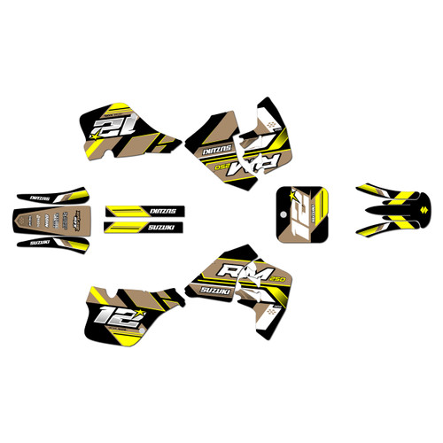 suzuki rm125 graphics kit 1989-1992 veneer series tan