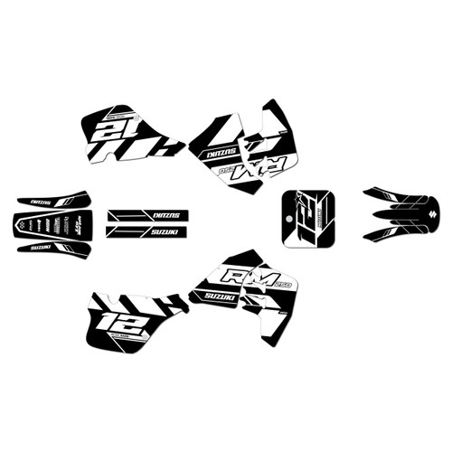 suzuki rm125 graphics kit 1989-1992 veneer series white