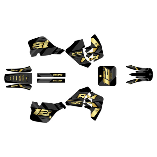 suzuki rm125 graphics kit 1989-1992 veneer series gold
