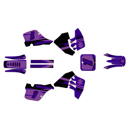 suzuki rm250 graphics kit 1989-1992 blaze series purple