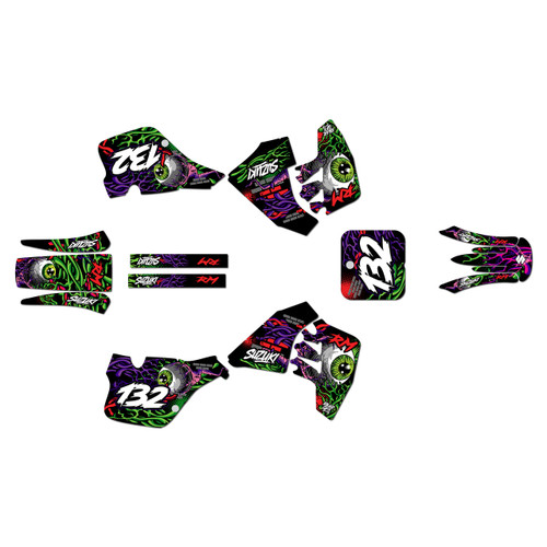 suzuki rm250 graphics kit 1989-1992 core series purple