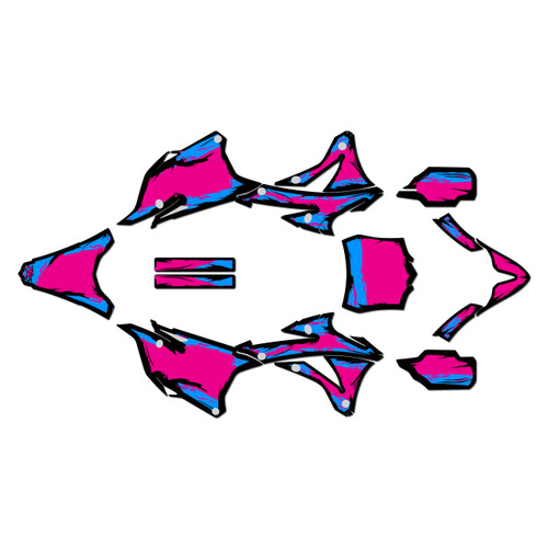 kawasaki kx100 graphics kit 2014-2021 ember series magenta