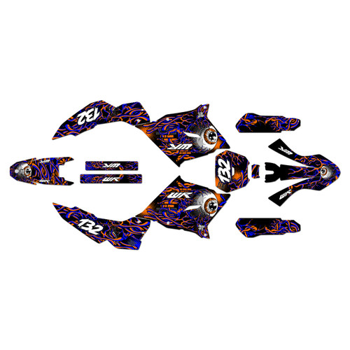 yamaha wr125r graphics kit 2026-2027 core series orange
