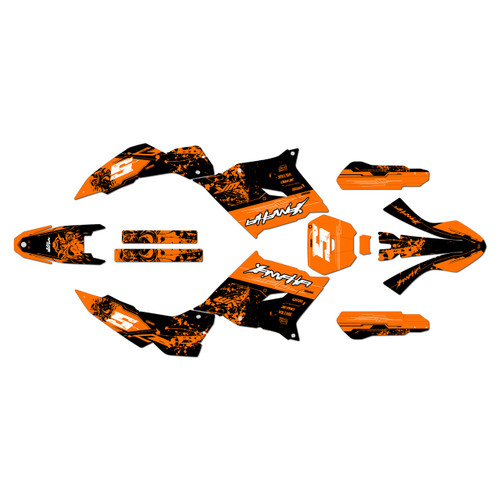 yamaha wr125r graphics kit 2026-2027 night series orange