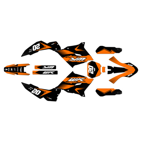 yamaha wr125r graphics kit 2026-2027 spear series orange