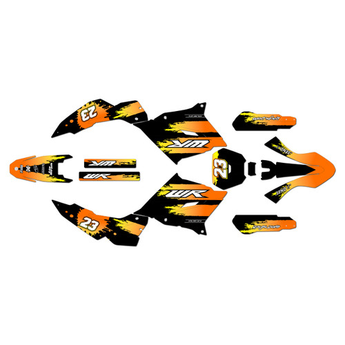 yamaha wr125r graphics kit 2026-2027 splash series orange