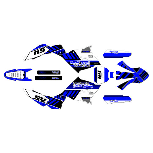 yamaha wr125r graphics kit 2026-2027 split series blue