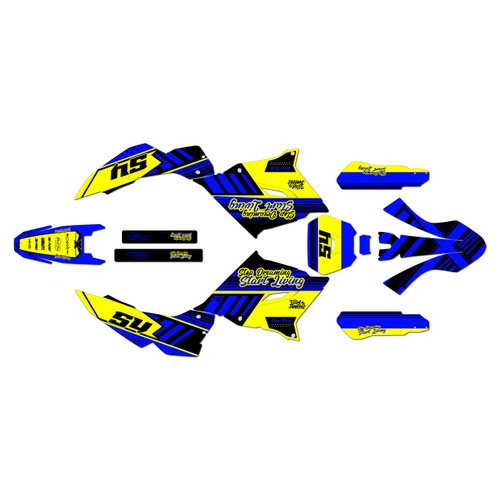 yamaha wr125r graphics kit 2026-2027 split series yellow