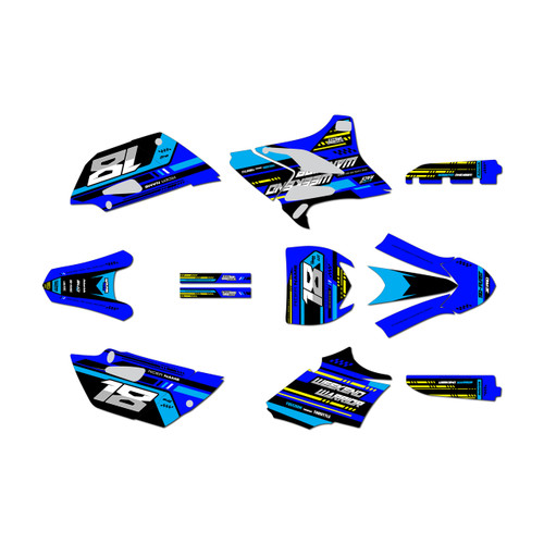 yamaha yz85 graphics kit 2019-2021 warrior series blue