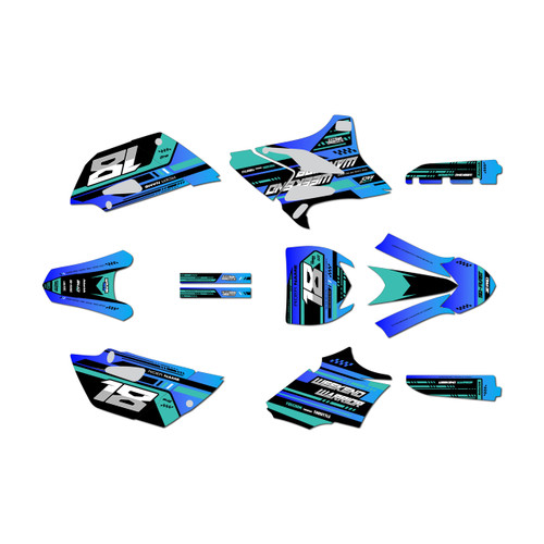 yamaha yz85 graphics kit 2019-2021 warrior series teal