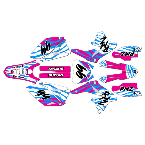 suzuki rmz250 graphics kit 2014-2016 raid series magenta