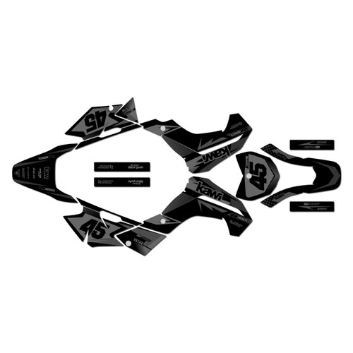 kawasaki klx140 graphics kit 2008-2018 division series smoke
