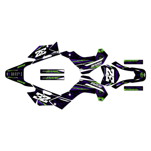 kawasaki klx140 graphics kit 2008-2018 midgard series purple