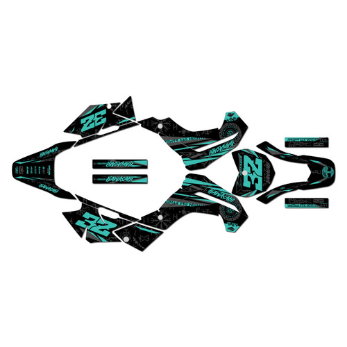 kawasaki klx140 graphics kit 2008-2018 midgard series teal