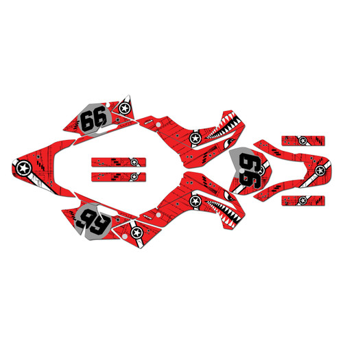 kawasaki klx140 graphics kit 2008-2018 predator series red