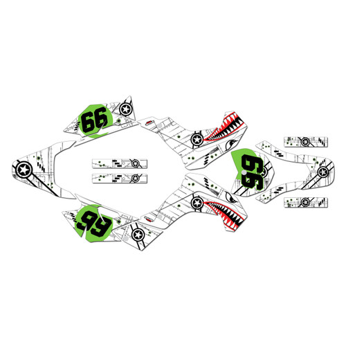 kawasaki klx140 graphics kit 2008-2018 predator series green-shift