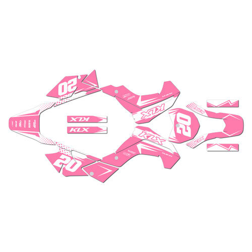 kawasaki klx140 graphics kit 2008-2018 spear series pink