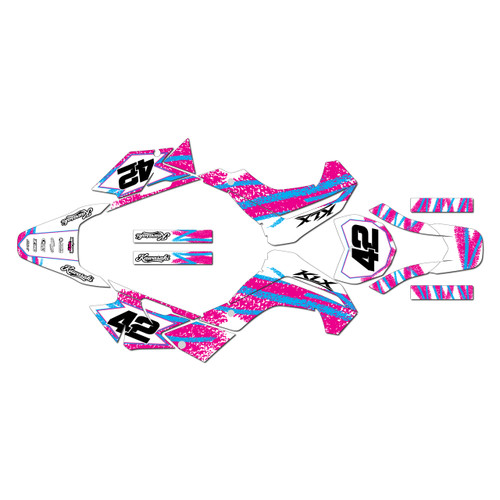 kawasaki klx140 graphics kit 2008-2018 whiplash series magenta